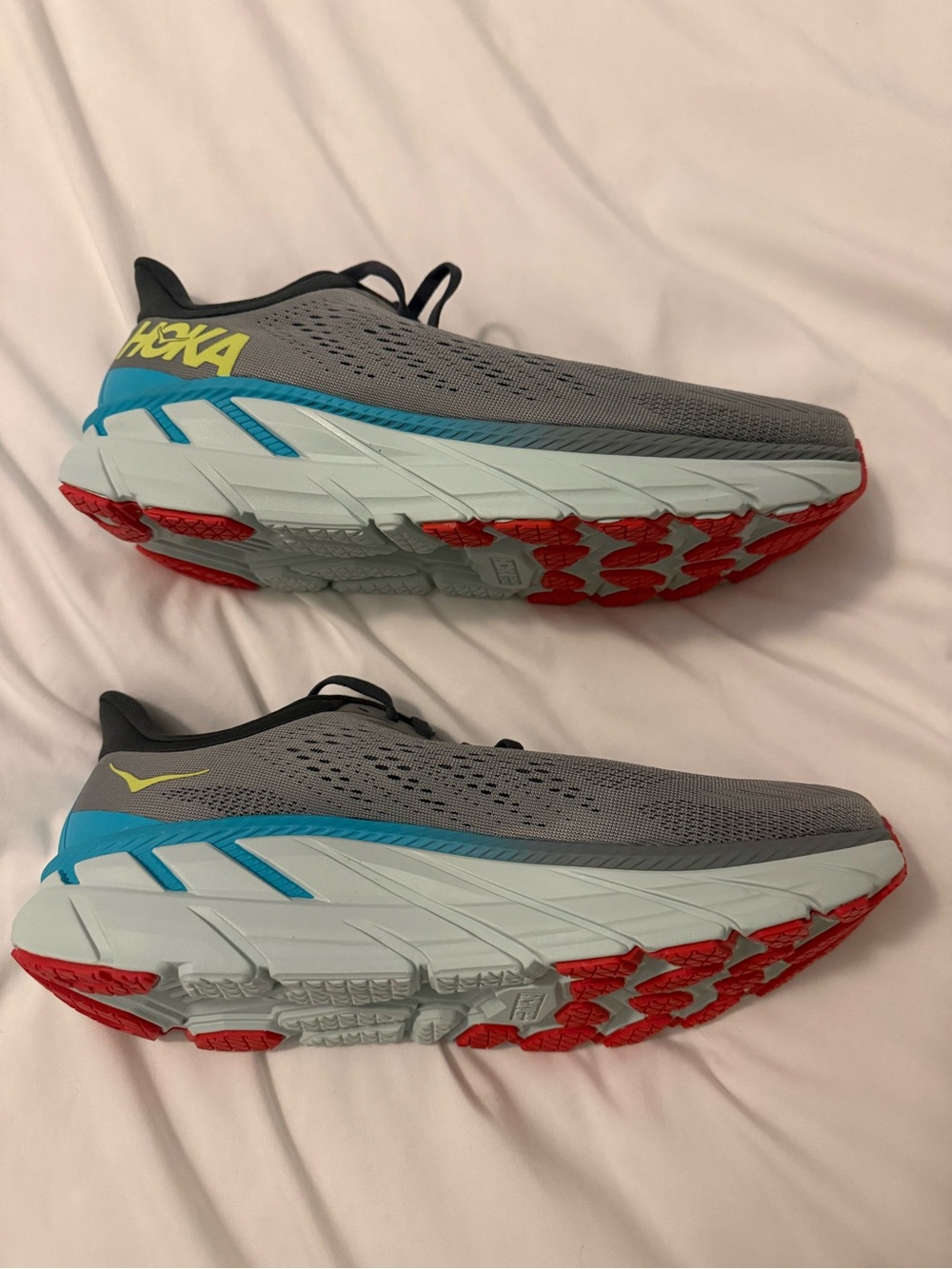 BRAND NEW: Hoka One One Men's Clifton 7 Sneaker- Gray - Picture 8 of 12